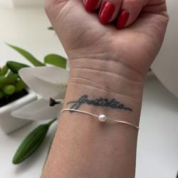 Pulseira Veneziana de Prata Regulável com Pérola